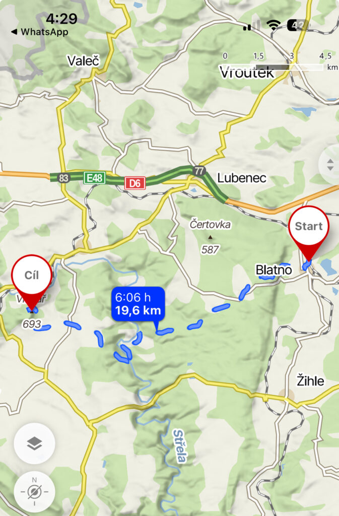 28.10. Blatno u Jesenice do Vladař (693 m) 19,5 km